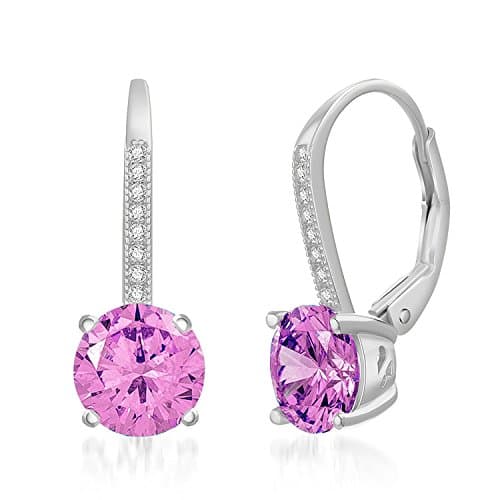 LESA MICHELE Rhodium Plated Sterling Silver Cubic Zirconia Drop Bridal Earrings for Women
| LESA MICHELE Rhodium Plated