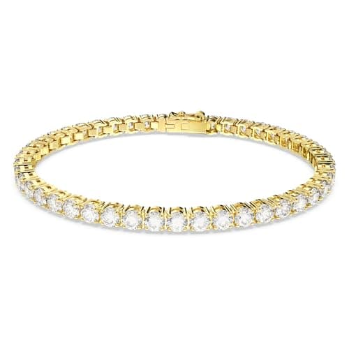 Swarovski Matrix Tennis Bracelet, Round Cut, Clear, Gold-Tone Finished for Women
| Swarovski Matrix Tennis Bracelet, Ro