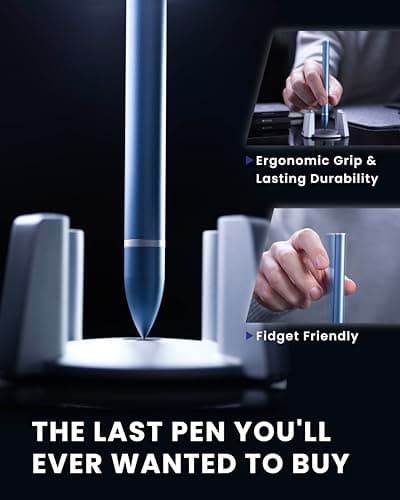 Novium Hoverpen Luxury Pen for Men & Women, Vertically Standing Executive Ballpoint Pen with Top Grade Free-Flowing Ink