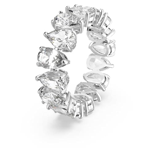 Swarovski Matrix Vittore Ring for Elegant Women, Drop Cut, Clear Rhodium Finished, Size US 9 EU 60
| Swarovski Matrix V