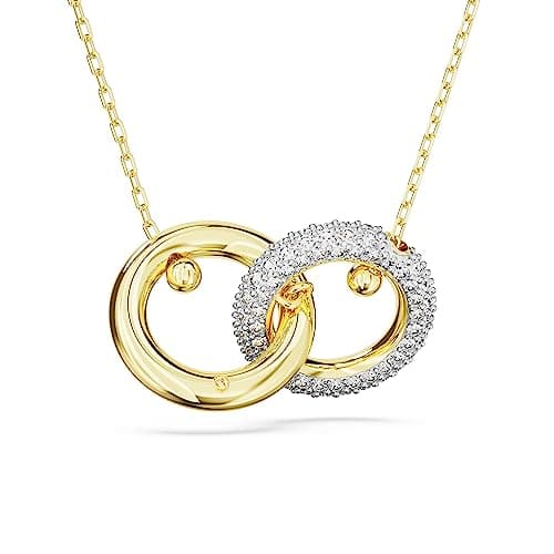 Swarovski Dextera Pendant Necklace with Interlocking Loop for Women Casual Wear Clear Crystals
