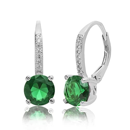 LESA MICHELE Rhodium Plated Sterling Silver Cubic Zirconia Drop Bridal Earrings for Women
| LESA MICHELE Rhodium Plated