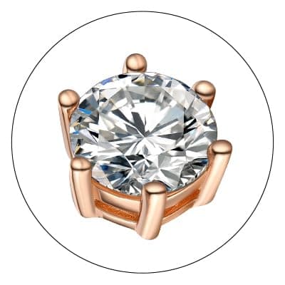 MomentWish 14K Gold Plated Stud Earrings for Women, 1-2 Carat Moissanite, Yellow/Rose Gold Plated 925 Sterling Silver Bi