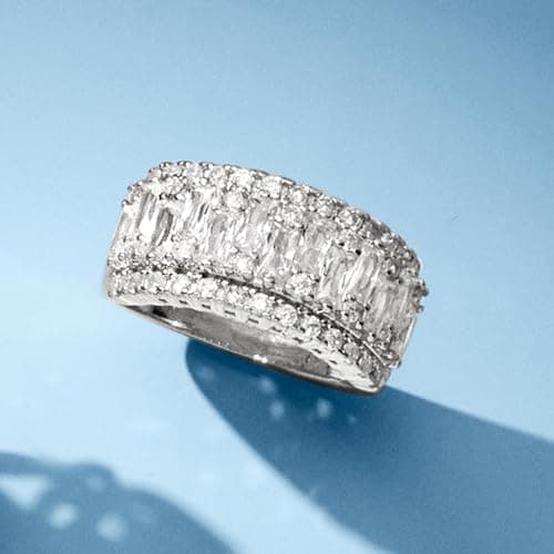 Ross-Simons |40 ct. t.w. CZ Ring in Sterling Silver for Women on Formal Occasions - Elegant and Durable Jewelry Accents