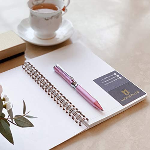 Lachieva Lux Nice Elegant Crystal Executive Metal Ballpoint Pen for Women - Barbie Pink