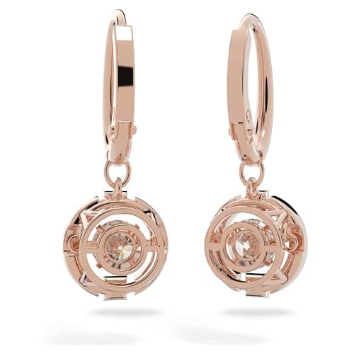 Swarovski Una Pierced Drop Earrings: Dancing Crystal, Rose-Gold Tone, Women's Accessory, Night Out, Sparkling Crystal De