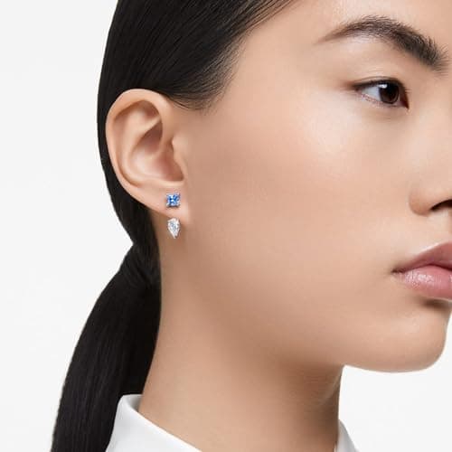 Swarovski Mesmera Drop Earrings for Women with Sparkling Details Perfect for Parties, 925 Silver, |5cm Length, Glitterin