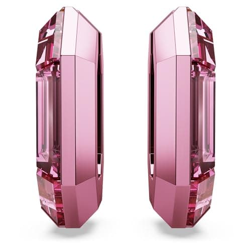 Swarovski Lucent Small Hoop Earrings - Pink Octagon-Shaped Crystals | elegance, party events | Women, Jewelry Lovers | R