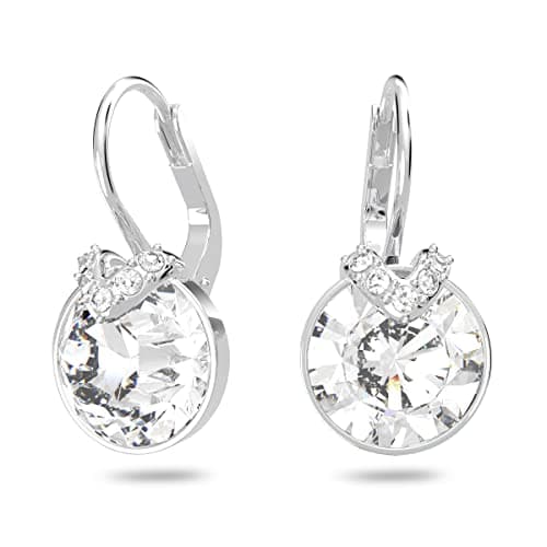 Swarovski Bella V Crystal Earrings, Grey, Yellow, Clear, Rose Color Crystals, Elegant Jewelry for Special Occasions, Swa