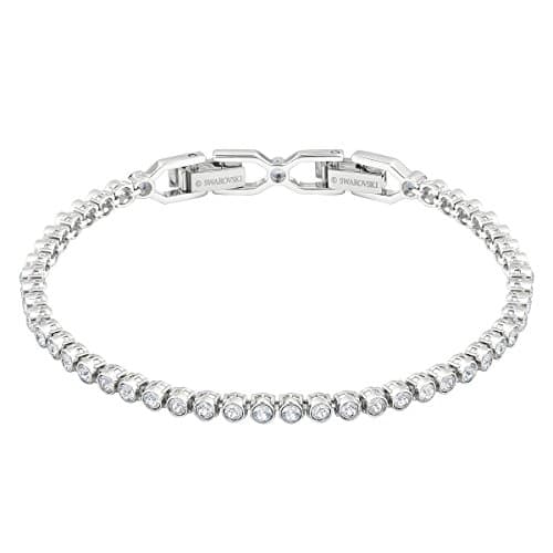Swarovski Emily Tennis Bracelet Jewelry Collection for Women Clear Crystals Blue Crystals Pink Crystals 18k Gold Plated