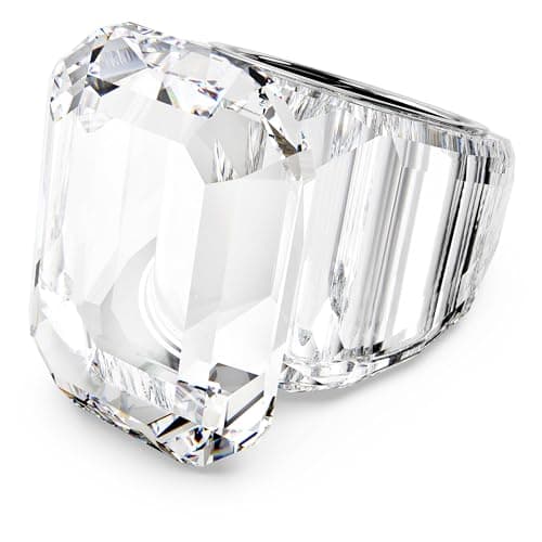 Swarovski Lucent Clear Octagon Cut Cocktail Ring Size 8 for Elegant Women Parties and Events
| Swarovski Lucent Clear O