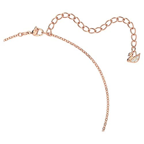 Swarovski Creativity Collection Women's Intertwined Circle Pendant Necklace with White Crystals and Rose-Gold Tone Chain