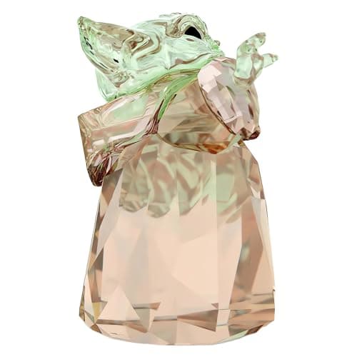 Swarovski Star Wars The Mandalorian The Child Crystal Figurine - Teal and Brown Crystals for Collectors - Exclusive Char