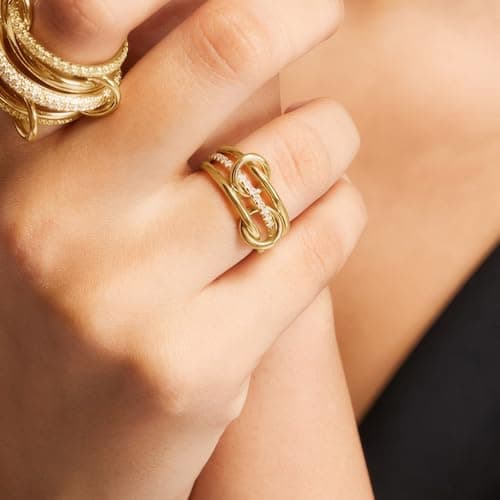 Elegant Pave Stackable Rings for Women - Non Tarnish, Perfect for Everyday Wear