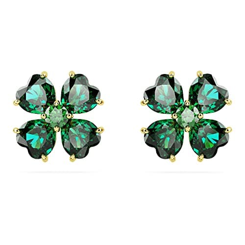 Swarovski Idyllia Clover Crystal Jewelry Collection for Women Special Occasions Sparkling Design 18K Gold Plated 0.5ct