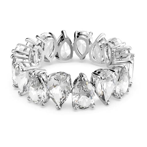 Swarovski Matrix Vittore Ring for Elegant Women, Drop Cut, Clear Rhodium Finished, Size US 9 EU 60
| Swarovski Matrix V