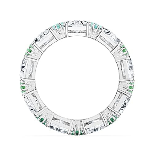 Swarovski Ortyx Ring Jewelry Green Crystals Clear Crystals Rhodium Finish Women's Wedding Party Gift