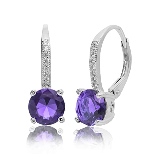 LESA MICHELE Rhodium Plated Sterling Silver Cubic Zirconia Drop Bridal Earrings for Women
| LESA MICHELE Rhodium Plated