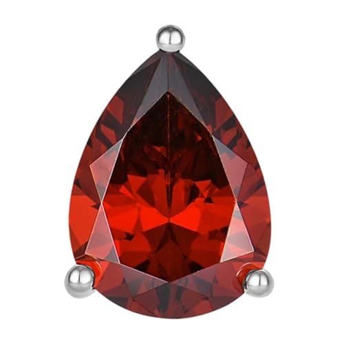 YL 925 Sterling Silver Teardrop Dangle Earrings for Women | Birthstone Solitaire Leverback Jewelry | 7x10 MM | Birthston