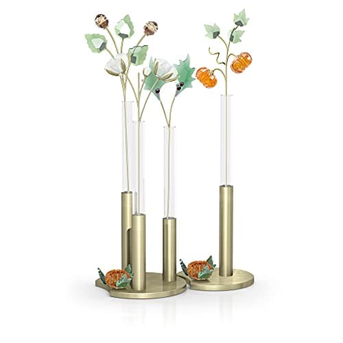 Swarovski Garden Tales Pumpkin Figurine Orange Green Crystals Brushed Champagne Gold Tone-Finish Stem
Swarovski Garden T