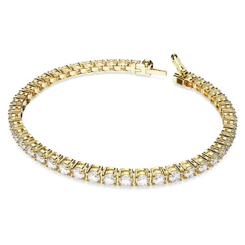 Swarovski Matrix Tennis Bracelet, Round Cut, Clear, Gold-Tone Finished for Women
| Swarovski Matrix Tennis Bracelet, Ro