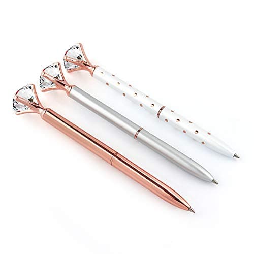NNY Metal Crystal Diamond Ballpoint Pens for Women & Girls Christmas Birthday Gifts School Office