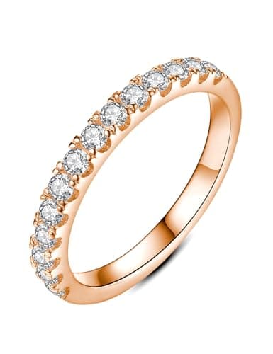 IMOLOVE Moissanite Engagement Ring for Women with 18K White Gold Plated 925 Sterling Silver Ring
| IMOLOVE Moissanite E