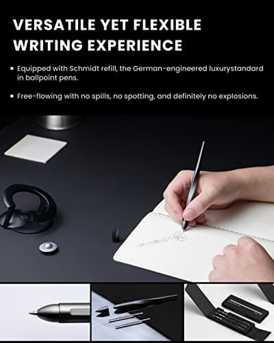 Novium Hoverpen |0 Interstellar Edition - Space Black Ballpoint Pen, Unique Conversational Starter, Premium Futuristic D
