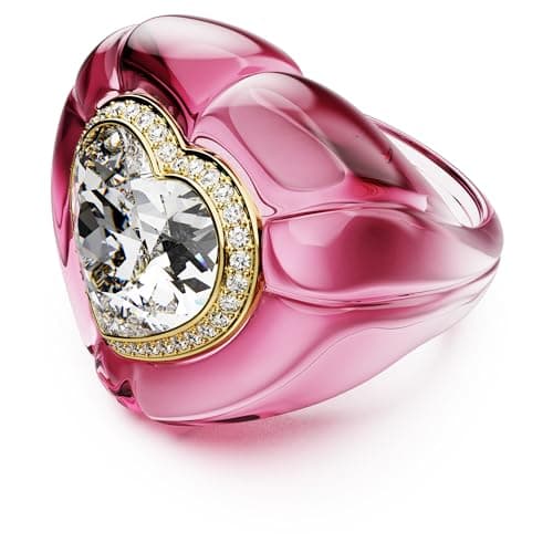 Swarovski Dulcis Heart Cut Pink Pavé Cocktail Ring for Women
| Swarovski Dulcis Heart Pink Cocktail Ring, Size 6 3/4 fo