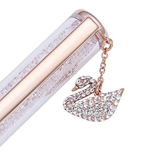Swarovski Crystal Authentic Crystalline Rose Gold Plated Swan Charm Ballpoint Pen for Professional Women in Office
| Sw