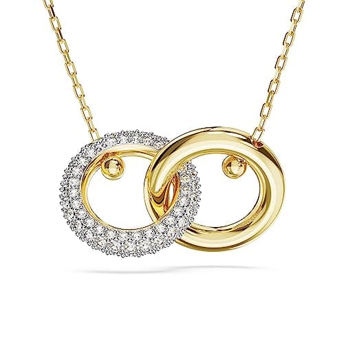 Swarovski Dextera Pendant Necklace with Interlocking Loop for Women Casual Wear Clear Crystals