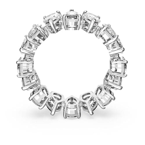 Swarovski Matrix Vittore Ring for Elegant Women, Drop Cut, Clear Rhodium Finished, Size US 9 EU 60
| Swarovski Matrix V