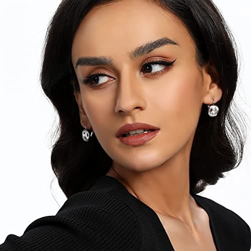 MDFUN Bella Drop Earrings Crystals 18K White Gold Plated Hypoallergenic Dangle Earrings for Women  
MDFUN Bella Drop Ear