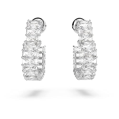 Swarovski Matrix Crystal Jewelry Collection with Heart Symbols and Rhodium Finished Metal for Women
| Swarovski Matrix