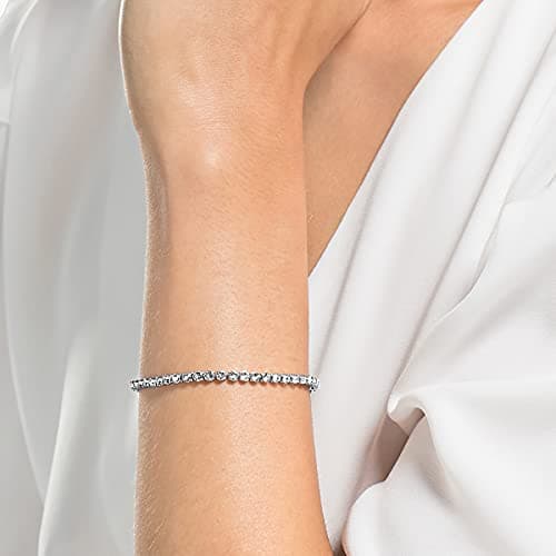 Swarovski Emily Tennis Bracelet Jewelry Collection for Women Clear Crystals Blue Crystals Pink Crystals 18k Gold Plated