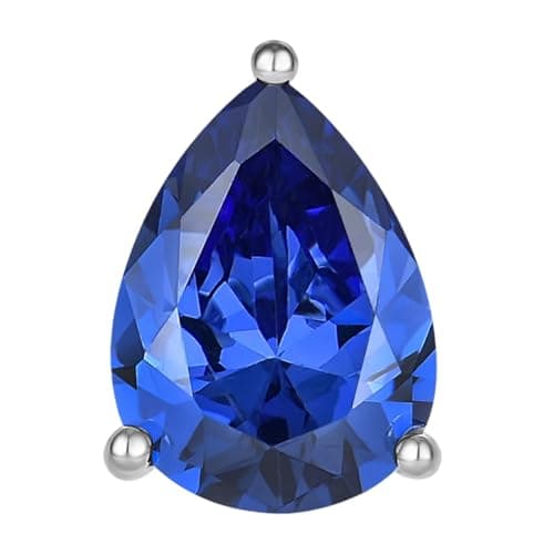 YL 925 Sterling Silver Teardrop Dangle Earrings for Women | Birthstone Solitaire Leverback Jewelry | 7x10 MM | Birthston