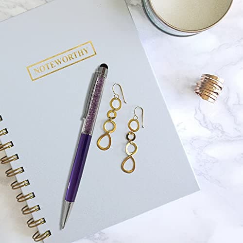 Crystalline Stylus Purple Ballpoint Pen for Students and Office Use with Smooth Writing and Comfortable Grip, 12 Pack
|