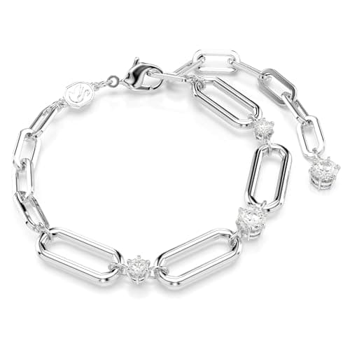 Swarovski Constella Jewelry Collection - Coordinating Necklace and Bracelet, Crystal & Chain Design, Rhodium Finish
| S