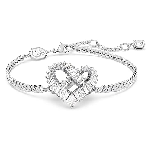 Swarovski Matrix Crystal Jewelry Collection with Heart Symbols and Rhodium Finished Metal for Women
| Swarovski Matrix