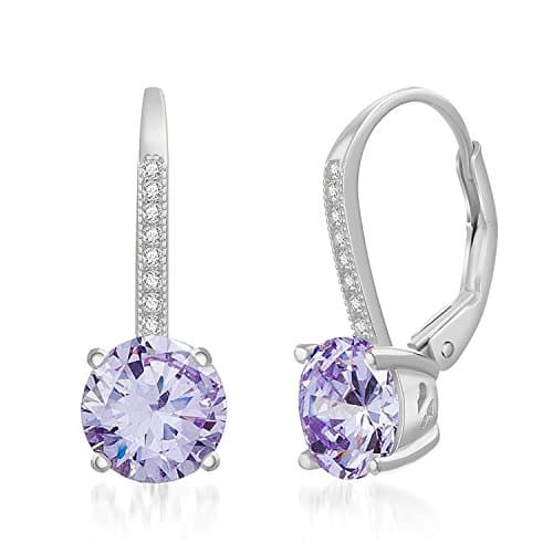 LESA MICHELE Rhodium Plated Sterling Silver Cubic Zirconia Drop Bridal Earrings for Women
| LESA MICHELE Rhodium Plated