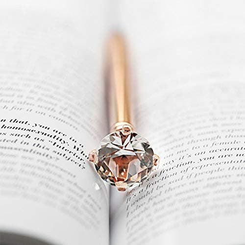 Premium Ballpoint Pens Large Crystal Diamond Pen Bling Metal Office and School Silver/White Rose Polka Dot/Rose Gold 3 P