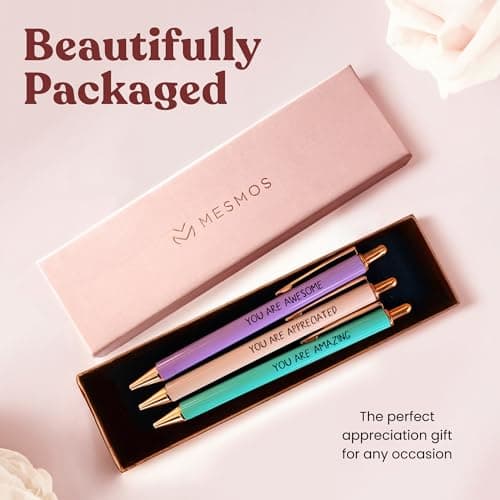 MESMOS German-Made Ink Fancy Pen Set for Women, Teachers' Appreciation Gift, Nice Cute Pens for Boss Lady
| MESMOS 3pk