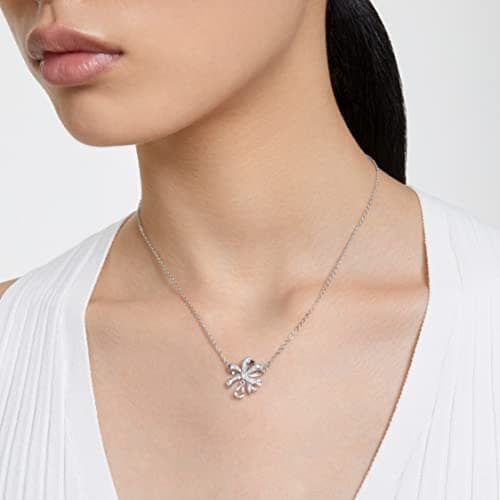 Swarovski Volta Bow-Inspired Clear Crystals Jewelry Necklace Earrings and Bracelets for Women Rhodium Finish Best Seller