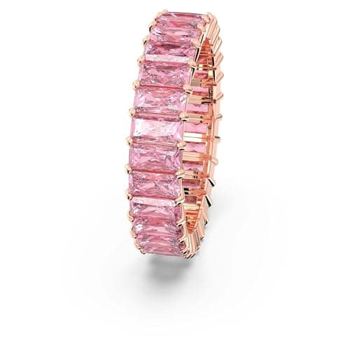 Swarovski Anillo Matrix 5647589 Baguette Rosa Sparkling Jewelry Bag