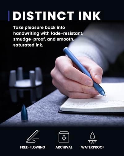 Novium Hoverpen Luxury Pen for Men & Women, Vertically Standing Executive Ballpoint Pen with Top Grade Free-Flowing Ink