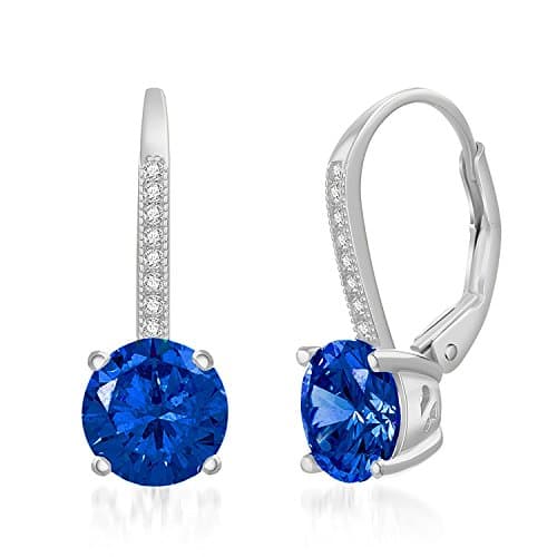 LESA MICHELE Rhodium Plated Sterling Silver Cubic Zirconia Drop Bridal Earrings for Women
| LESA MICHELE Rhodium Plated