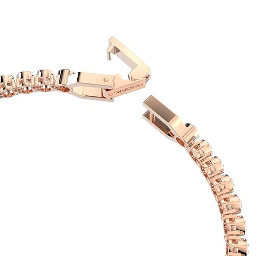 Swarovski Imber Emily Pink Tennis Bracelet - Round Cut, Rose Gold-Tone Finish, Elegant Jewelry for Women During Spring