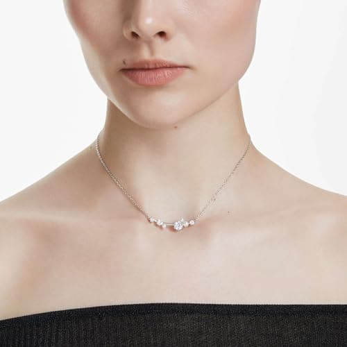 Swarovski Constella Crystal and Pearl Jewelry Collection for Women with Rhodium Finish, Perfect for Everyday Wear and O
