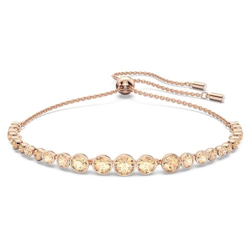Swarovski Emily Tennis Bracelet Jewelry Collection for Women Clear Crystals Blue Crystals Pink Crystals 18k Gold Plated