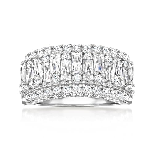Ross-Simons |40 ct. t.w. CZ Ring in Sterling Silver for Women on Formal Occasions - Elegant and Durable Jewelry Accents